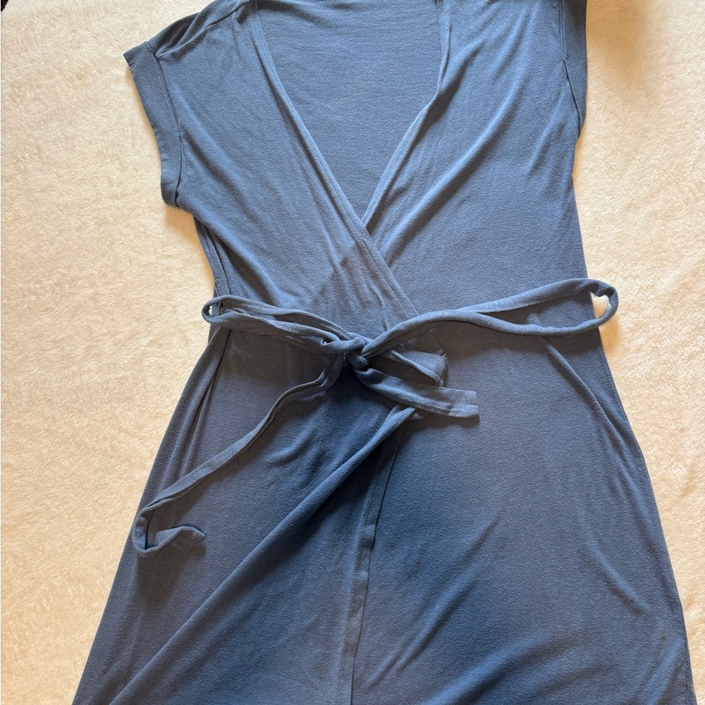 aerie Slate Blue Wrap Dress